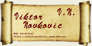 Viktor Novković vizit kartica